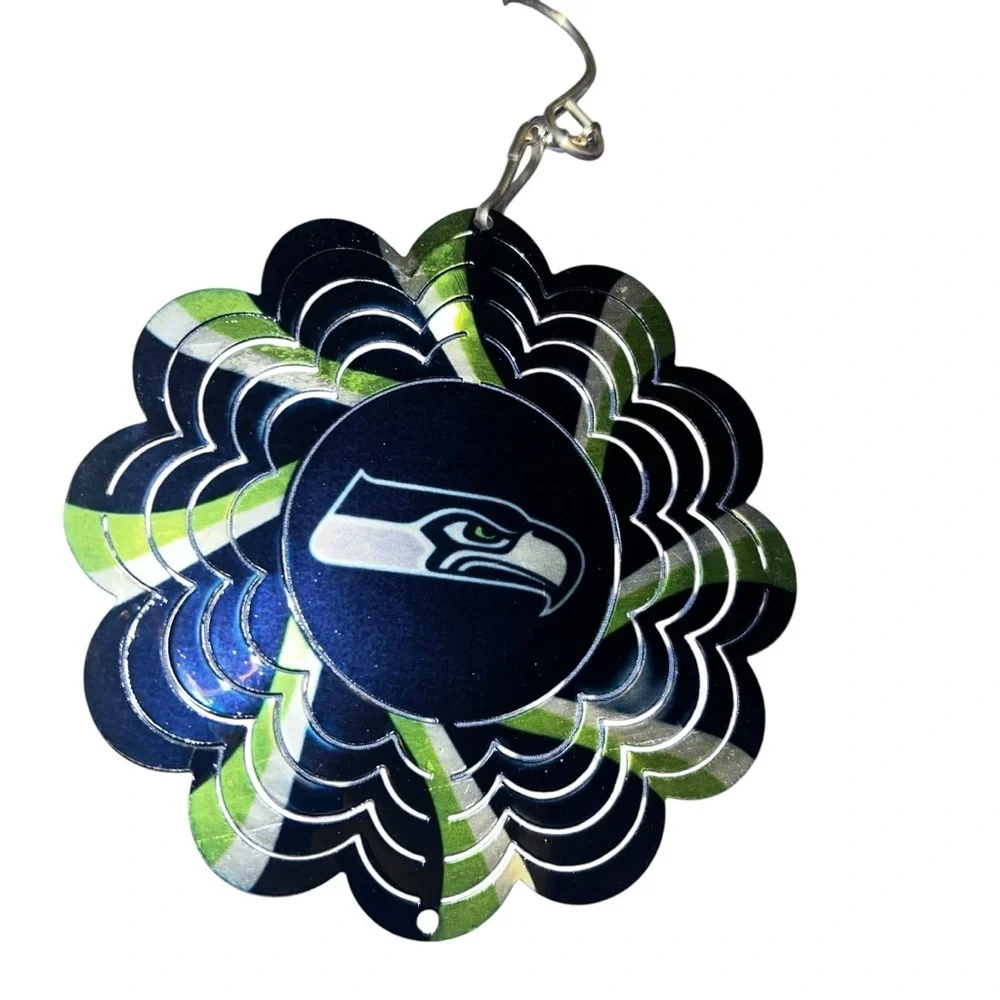 Nfl Seattle Seahawks lot of 7 Christmas ornaments high heels, jersey,spinner